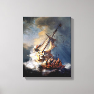 Toile Tempête de Rembrandt sur le lac de la Galilée