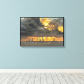 Toile Tempête imminente au coucher du soleil à Key West, (Insitu (Plancher de Bois))