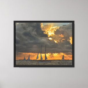 Toile Tempête imminente au coucher du soleil à Key West,