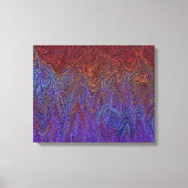 Toile "Tempête neurale" Abstraite" Bleu rouge (Recto)