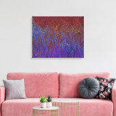 Toile "Tempête neurale" Abstraite" Bleu rouge (Insitu(Salon))
