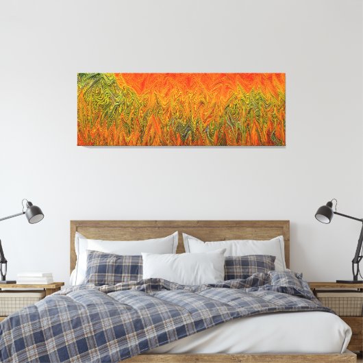 Toile "Tempête neurale" Orange jaune Abstrait (Insitu(Chambre))