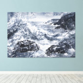 Toile Tempête sur la côte galloise (Insitu (Plancher de Bois))