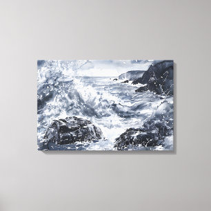 Toile Tempête sur la côte galloise