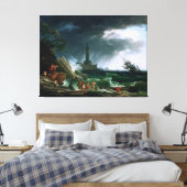 Toile Tempête sur une côte méditerranéenne par Claude Jo (Insitu(Chambre))