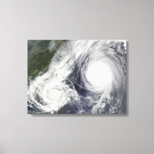 Toile Tempête tropicale Parme et ouragan superbe Melor