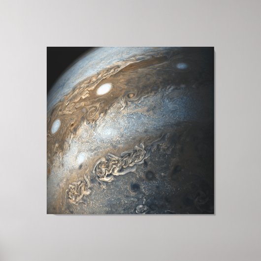 Toile Tempêtes sur Jupiter de Juno Cam (2017) (Recto)