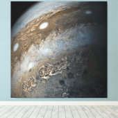 Toile Tempêtes sur Jupiter de Juno Cam (2017) (Insitu (Plancher de Bois))