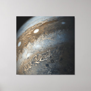 Toile Tempêtes sur Jupiter de la came de Juno (2017)