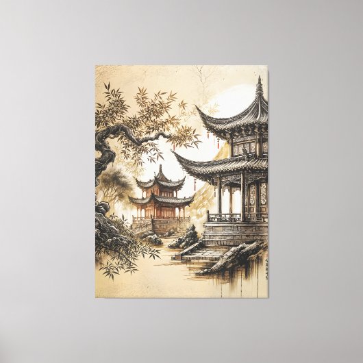 Toile Temple bouddhiste (Recto)