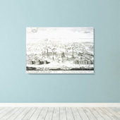 Toile Temple copié d'un dessin sur une médaille trouvée (Insitu (Plancher de Bois))