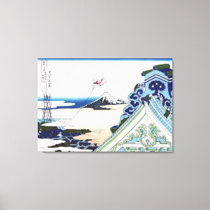 Toile Temple d'Honganji à Asakusa à Edo