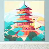 Toile Temple japonais (Insitu (Plancher de Bois))