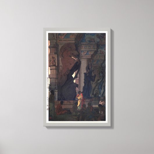 Toile Temple Meenakshi à Madurai, Hiroshi Yoshida (Recto)