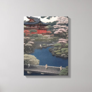 Toile Temple on the river - Japan