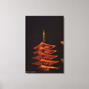 Toile Temple Sensoji Asakusa Japon Voyage Paysage