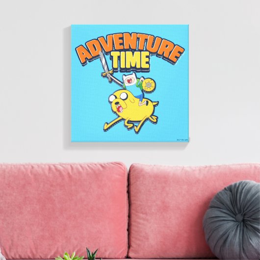 Toile Temps d'aventure | Finn Riding Jake (Insitu(Salon))