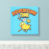 Toile Temps d'aventure | Finn Riding Jake (Insitu (Plancher de Bois))