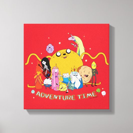Toile Temps d'aventure | Graphique de grand groupe Jake (Recto)