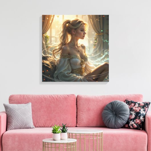 Toile Temps de détente dans une atmosphère magique (Insitu(Salon))