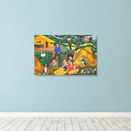 Toile Temps de récolte (Insitu (Plancher de Bois))