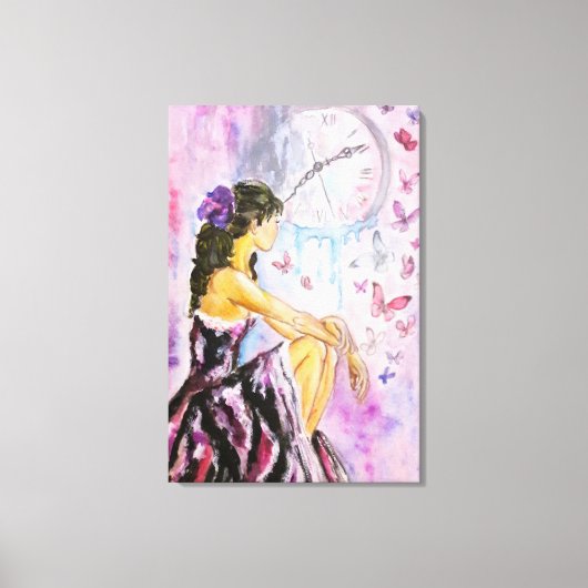 Toile Temps Perdu - Peinture à l'Aquarelle (Recto)