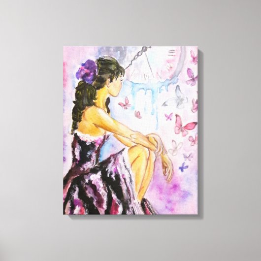 Toile Temps perdu - Peinture aquarelle (Recto)