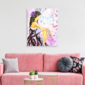 Toile Temps perdu - Peinture aquarelle (Insitu(Salon))