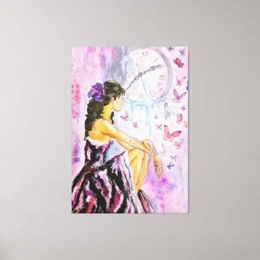 Toile Temps perdu - Peinture aquarelle (Recto)