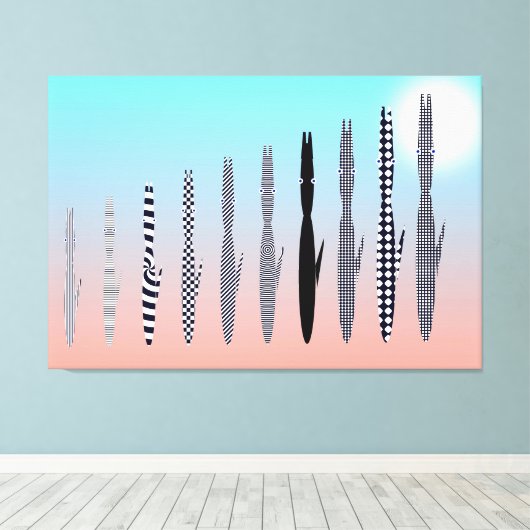 Toile Ten Cat's Geometric Pattern  (Insitu (Plancher de Bois))