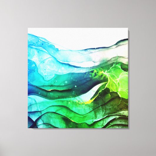 Toile tendue à l'encre abstraite moderne (Recto)