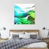 Toile tendue à l'encre abstraite moderne (Insitu(Chambre))