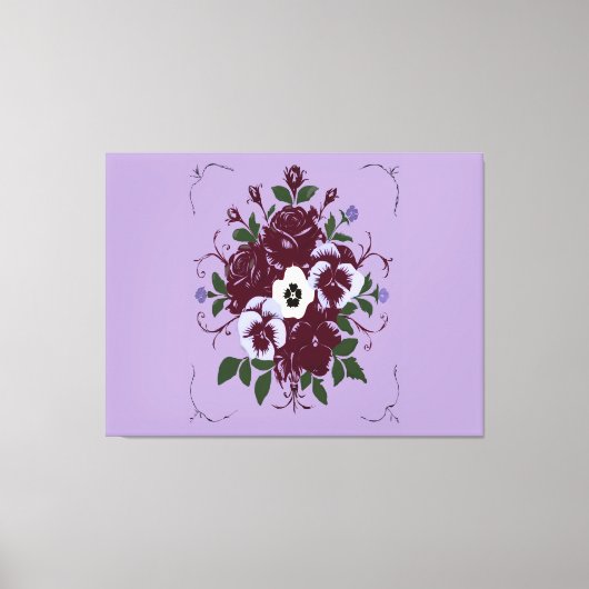 Toile Tendue  - Bouquet de Violettes (Recto)