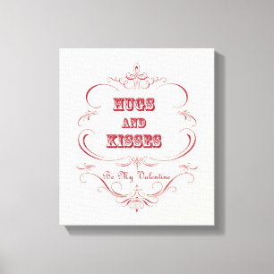 Toile tendue de la Saint-Valentin vintage