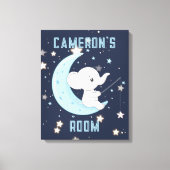 Toile tendue éléphant bébé pêchant 4 étoiles (Recto)