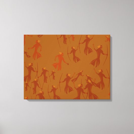 Toile tendue Peinture rupestre tassili préhistoire (Recto)