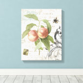 Toile tendue vintage de Pêche Botanique (Insitu (Plancher de Bois))