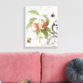Toile tendue vintage de Pêche Botanique (Insitu(Salon))