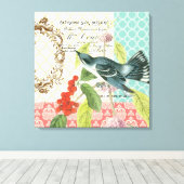 Toile tendue Vintage moderne Bird (Insitu (Plancher de Bois))