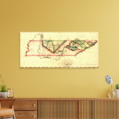 Toile TennesseeCarte panoramiqueTennessee (Insitu(Salon))
