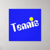 Toile TENNIS cool Blanc Jaune Diagonal Sur Bleu Vive (Recto)