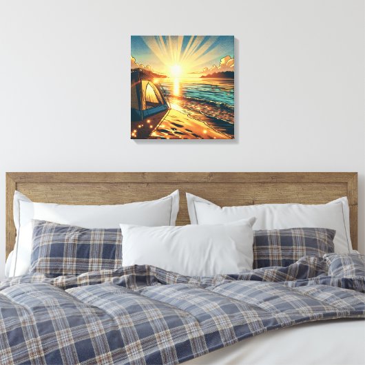 Toile Tente sur une Plage Camping à thème (Insitu(Chambre))