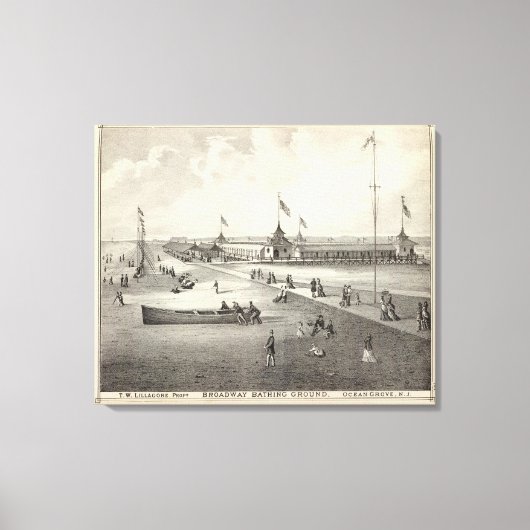 Toile Terrain de baignade de Broadway, Ocean Grove, NJ (Recto)