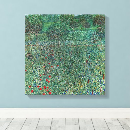 Toile Terrain de fleurs à Litzlberg Klimt, Paysage Vinta (Insitu (Plancher de Bois))