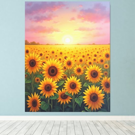 Toile Terrain de tournesol (Insitu (Plancher de Bois))