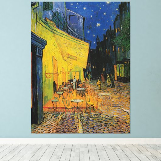 Toile Terrasse Café Le Soir (Insitu (Plancher de Bois))