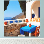 Toile Terrasse Méditerranée Vue (Insitu (Plancher de Bois))