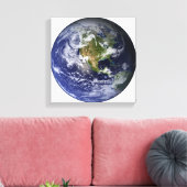 Toile Terre entière montrant l'Amérique du Nord (Insitu(Salon))