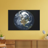 Toile Terre entière montrant l'Amérique du Nord 5 (Insitu(Salon))