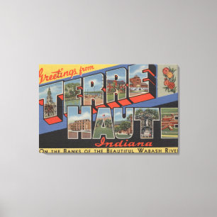 Toile Terre Haute, Indiana - grandes scènes de lettre